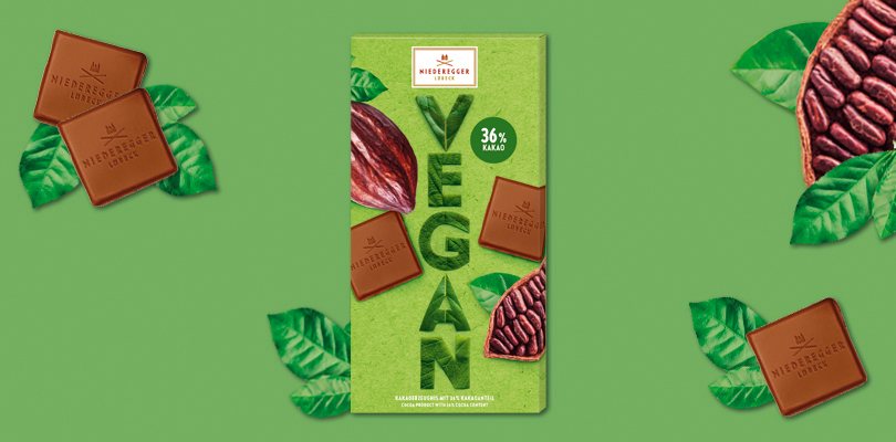 Vegane Kakao Tafel in grünem Design