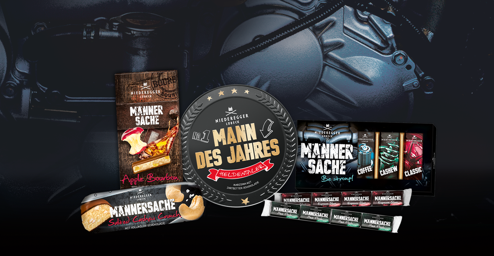 Die Männersache Apple Bourbon Tafel, das Salted Cashew Crunch Brot, der Heldentaler des Jahres und die Marzipan Minibrote