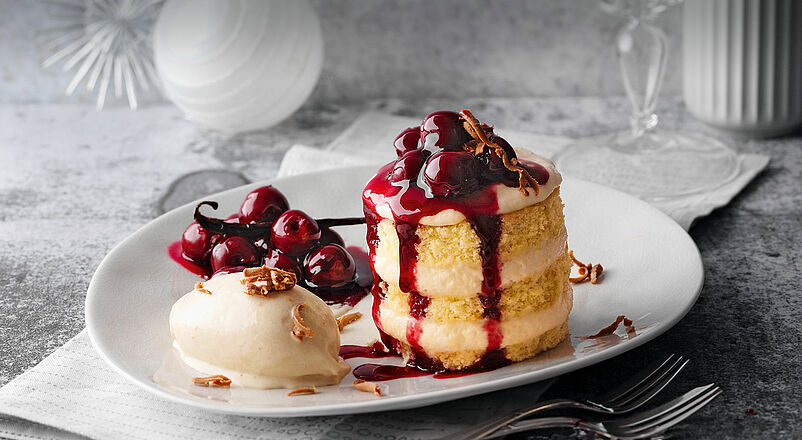 Leckeres Dessert von Cornelia Paletto angerichtet
