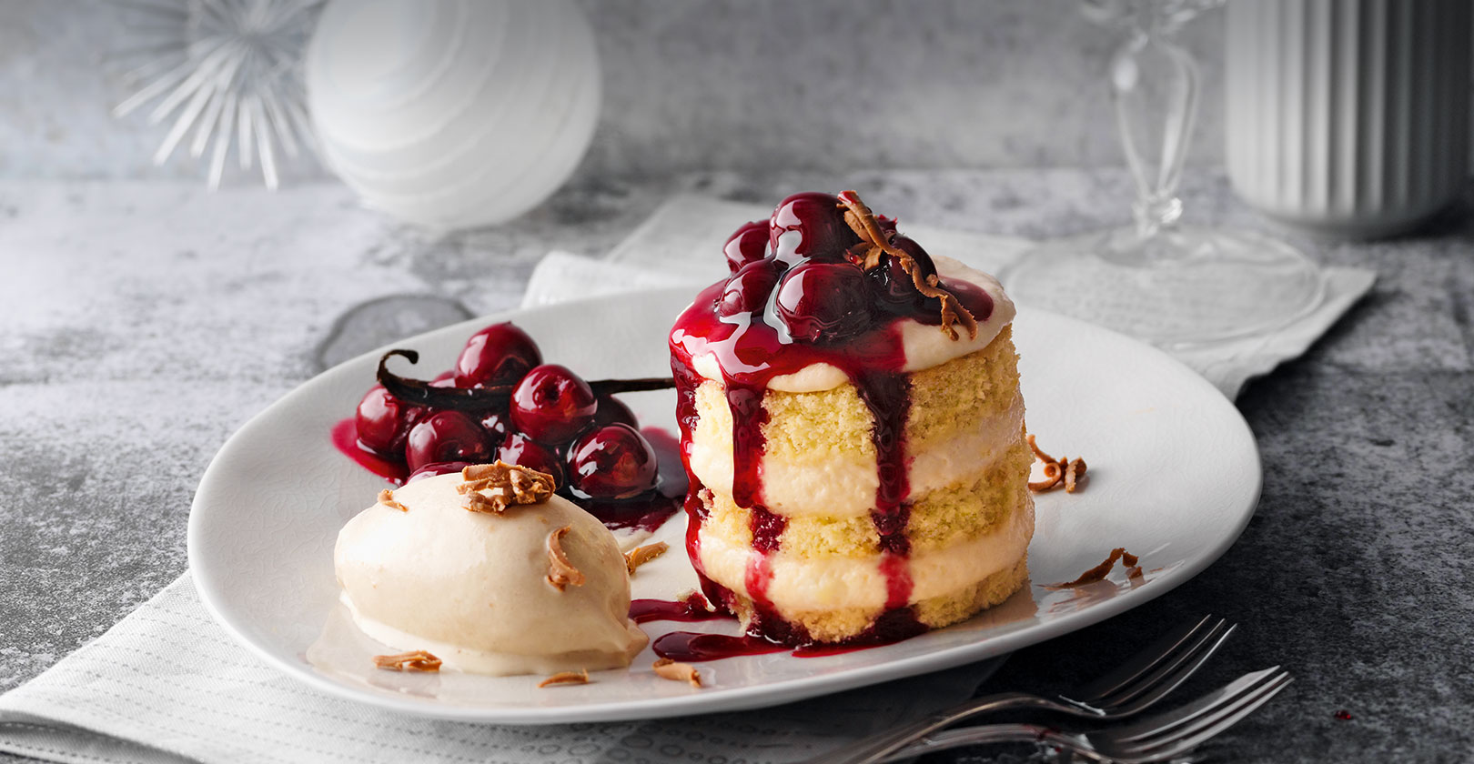 Leckeres Dessert von Cornelia Paletto angerichtet